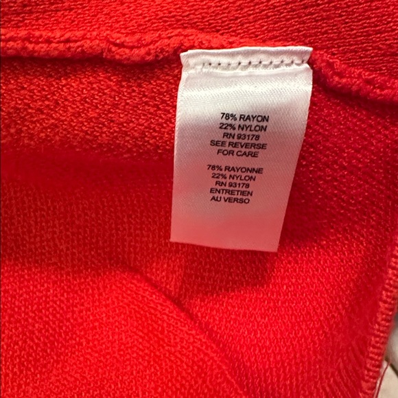 T Tahari red open from crop cardigan small - Picture 5 of 5